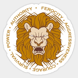 Lion Head Sticker